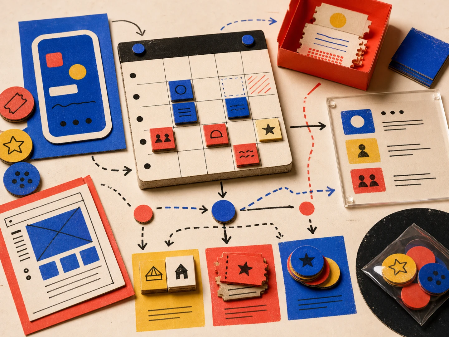 Modular app, booking and raffle system interfaces