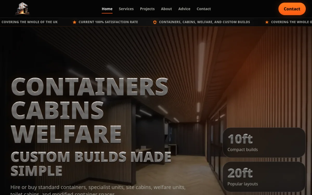 Forged Containers website preview