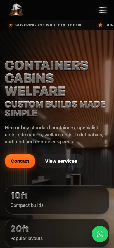 Forged Containers mobile website