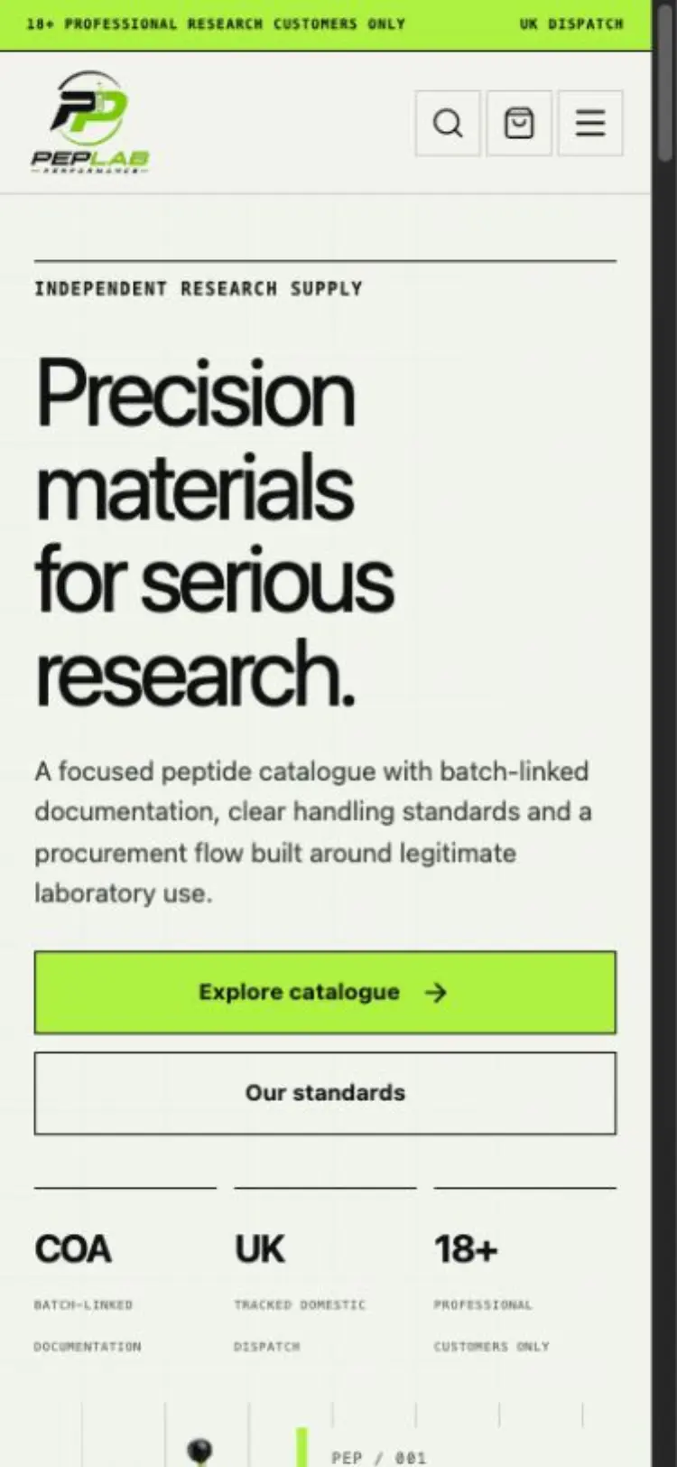 PEPLAB mobile website