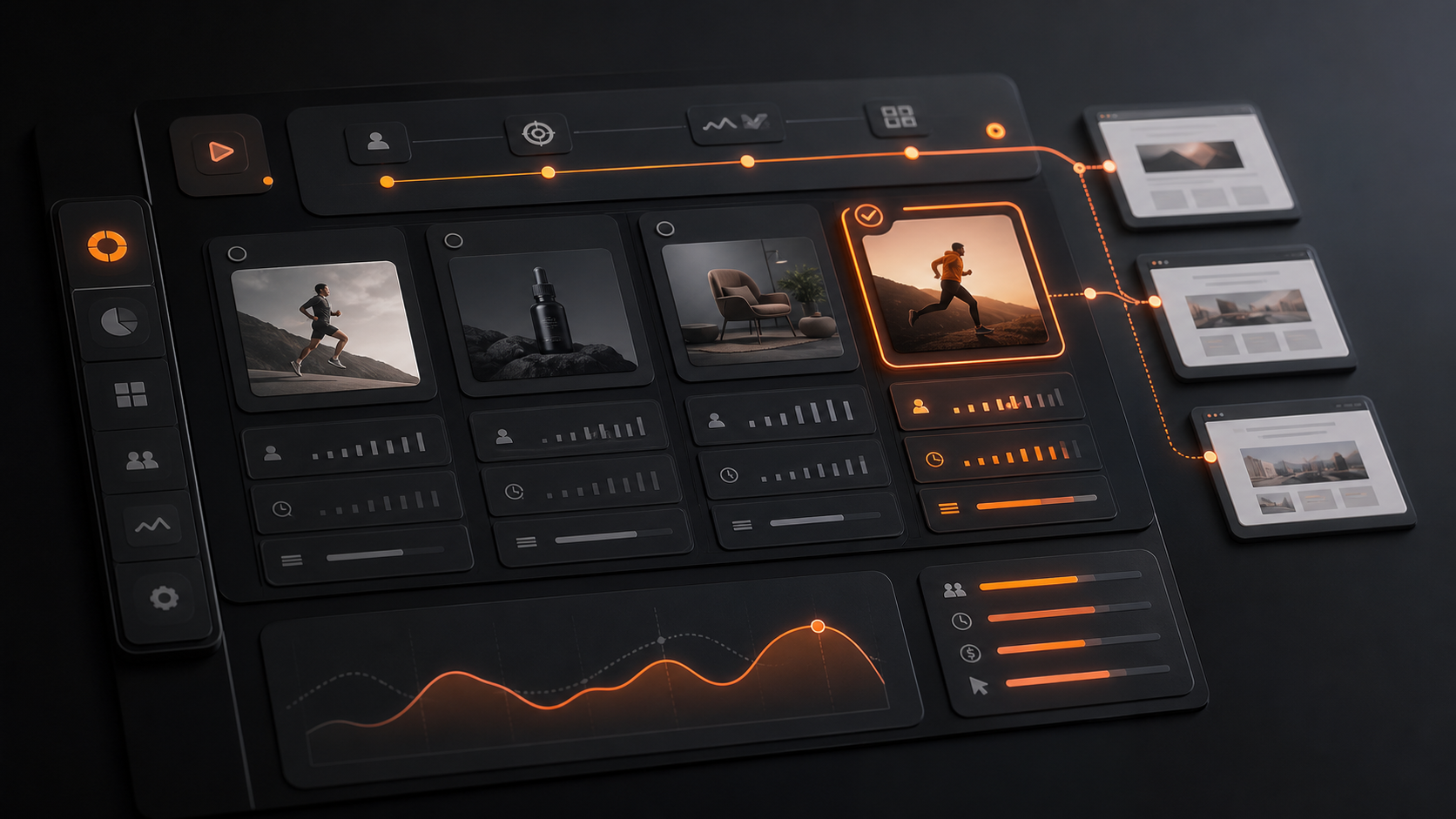 Advertisement review signals and creative performance routes